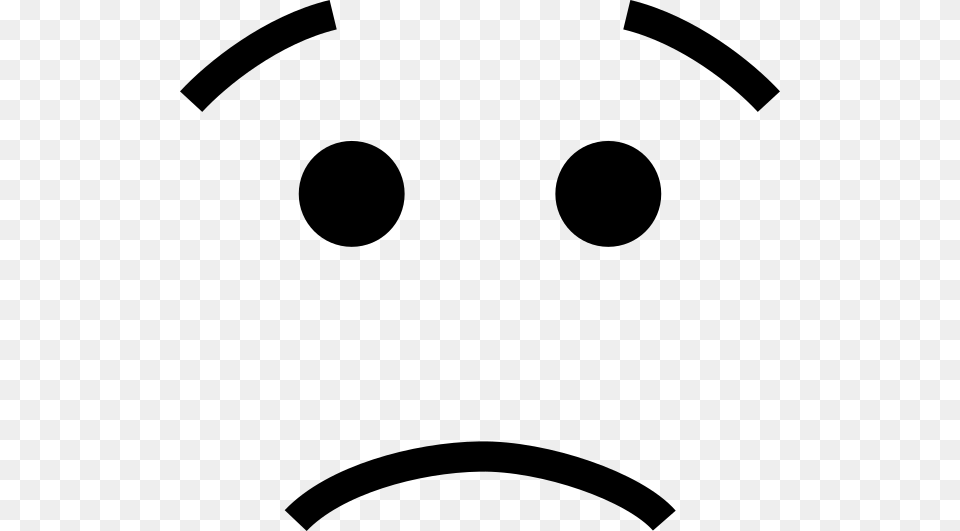 Frown Face Clipart Transparent, Gray Free Png