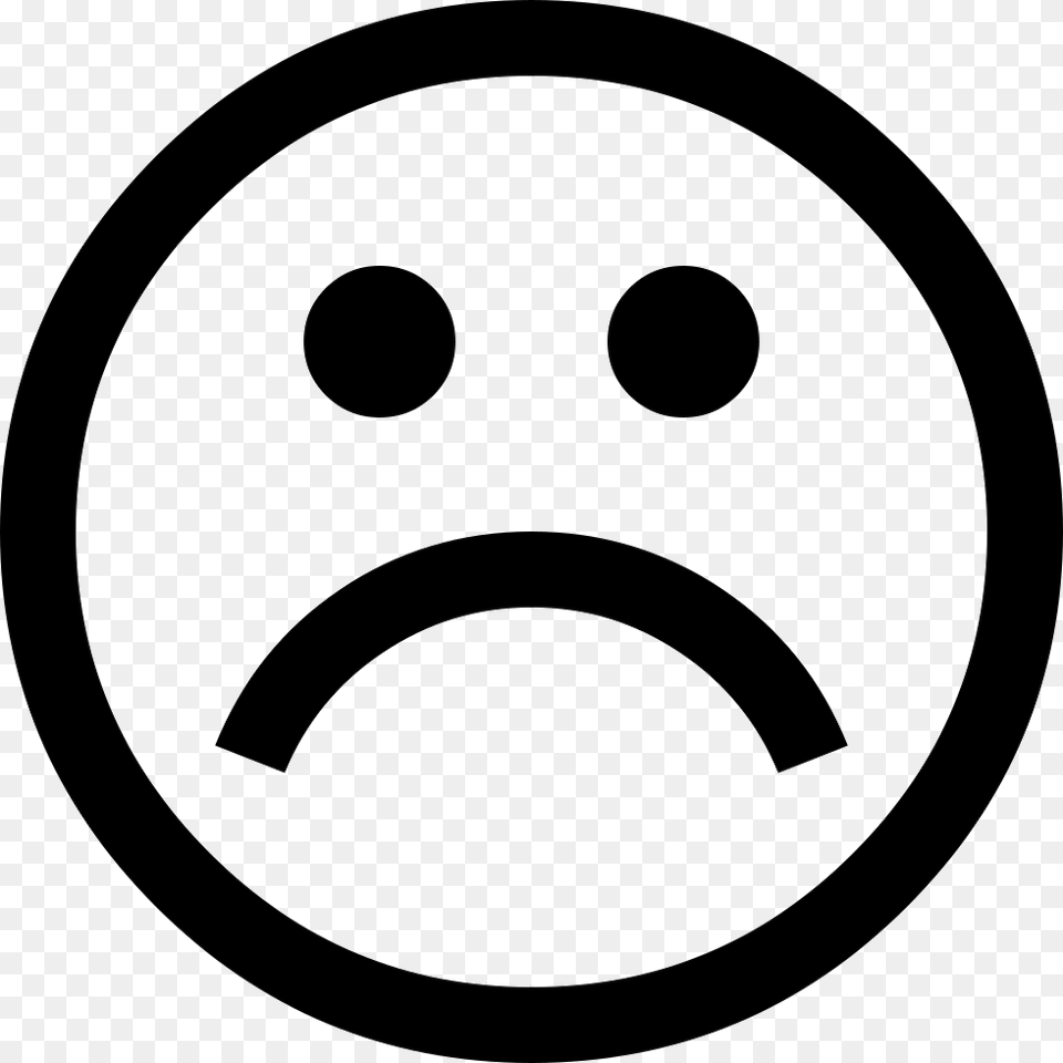 Frown Icon Disk, Symbol Free Png Download