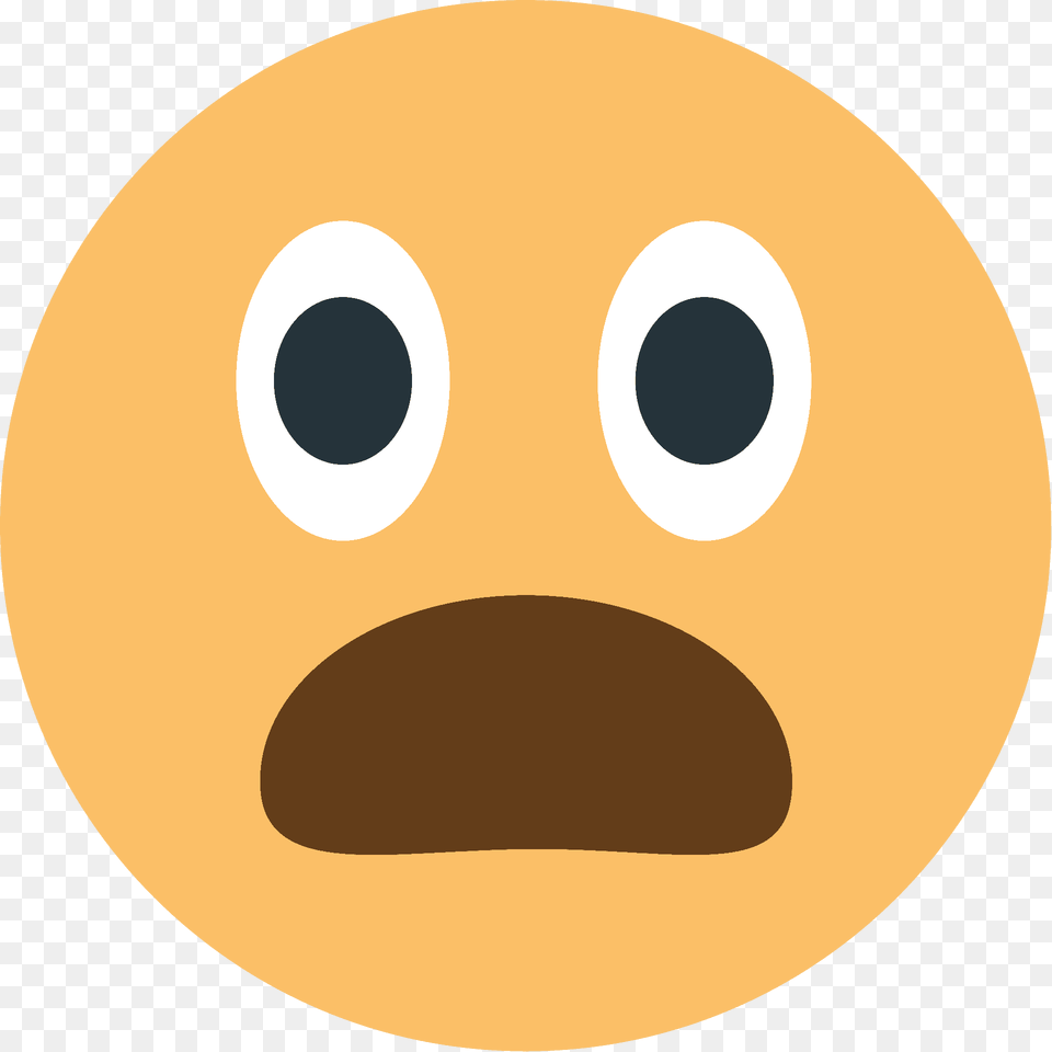 Frowning Face With Open Mouth Emoji Clipart, Disk, Food Free Transparent Png