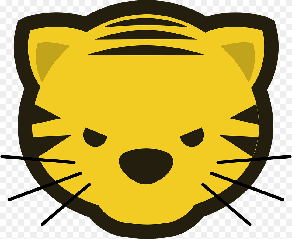 Frowning Tiger Face Clipart Free Png