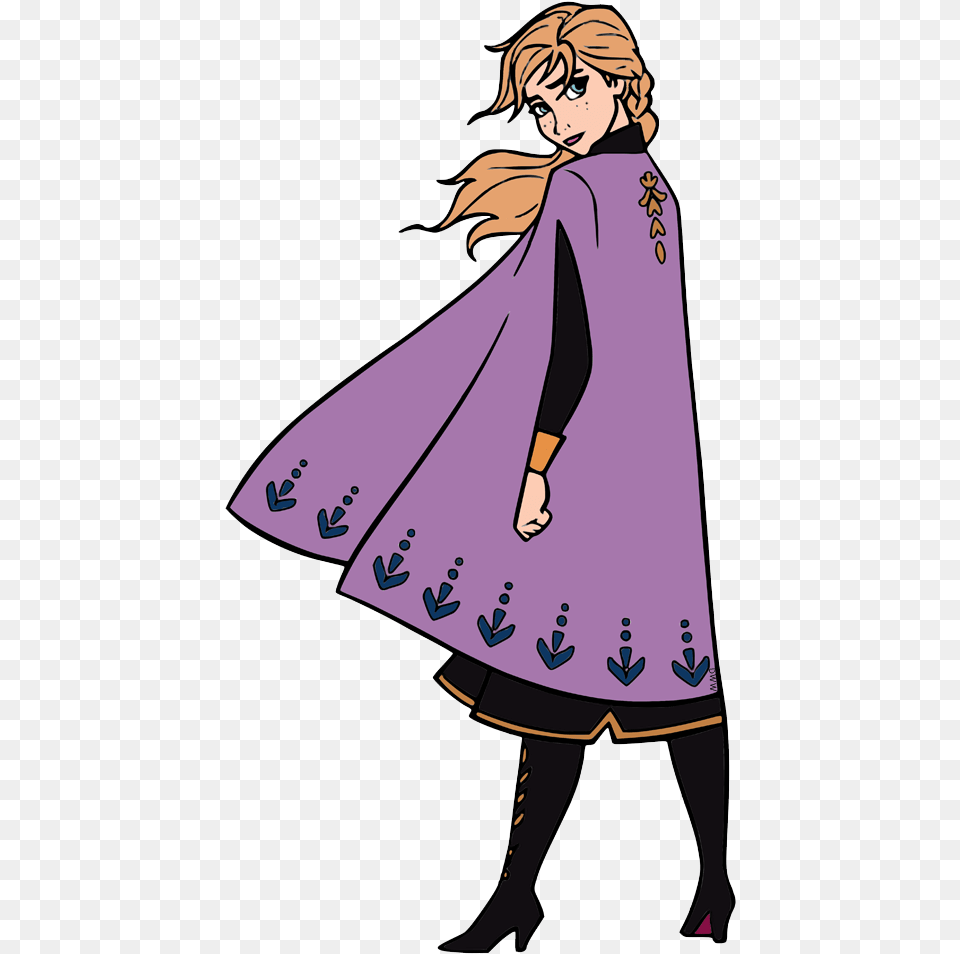 Frozen 2 Anna Clipart, Cape, Clothing, Fashion, Book Png Image