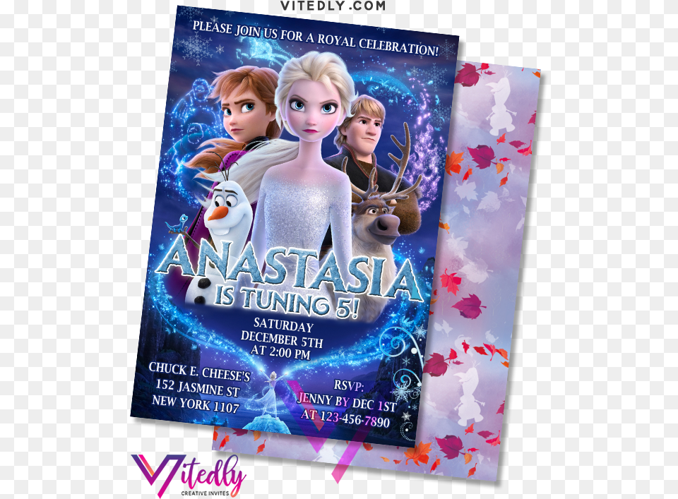 Frozen 2 Invitation Birthday Invite Logo, Advertisement, Poster, Adult, Person Png Image