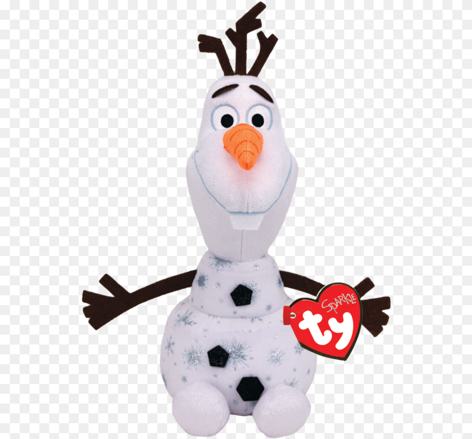 Frozen 2 Olaf Snowman Medium Sparkle Beanie Babies Ty Olaf, Nature, Outdoors, Winter, Snow Png Image