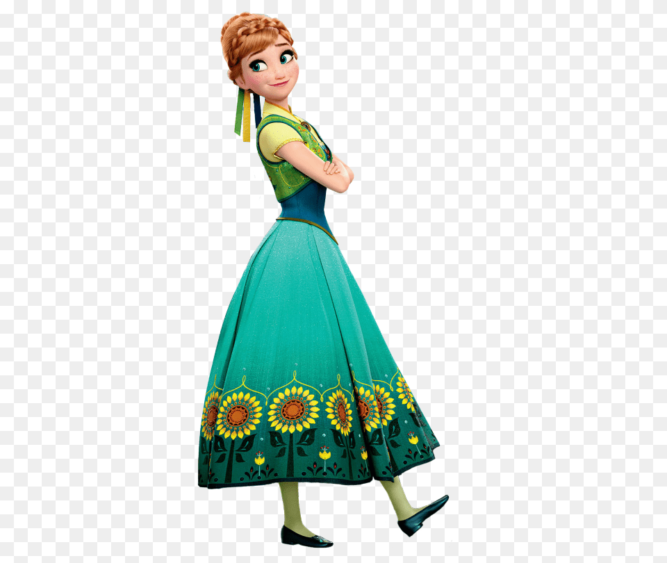 Frozen, Clothing, Dress, Child, Person Free Png Download
