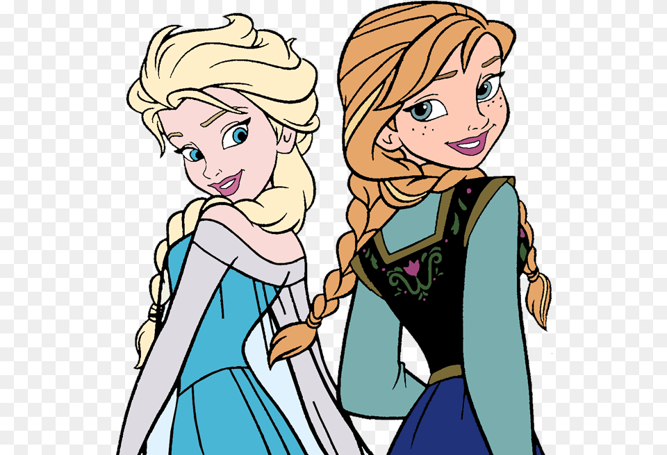 Frozen Anna And Elsa Clipart, Book, Comics, Publication, Adult Png