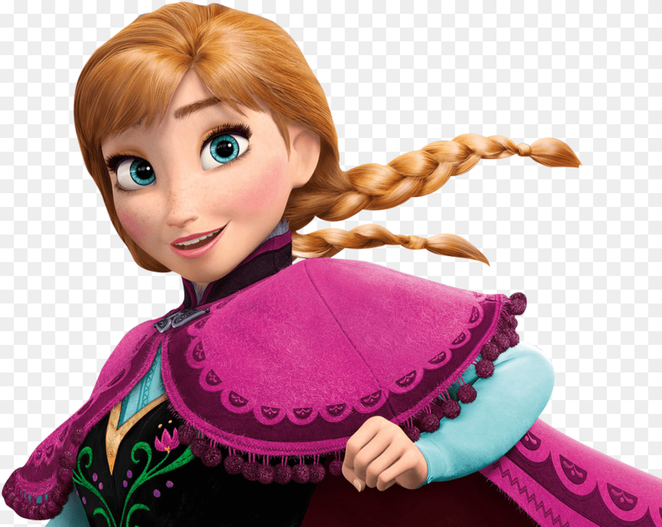 Frozen Anna Reine Des Neiges, Doll, Toy, Face, Head Free Png Download