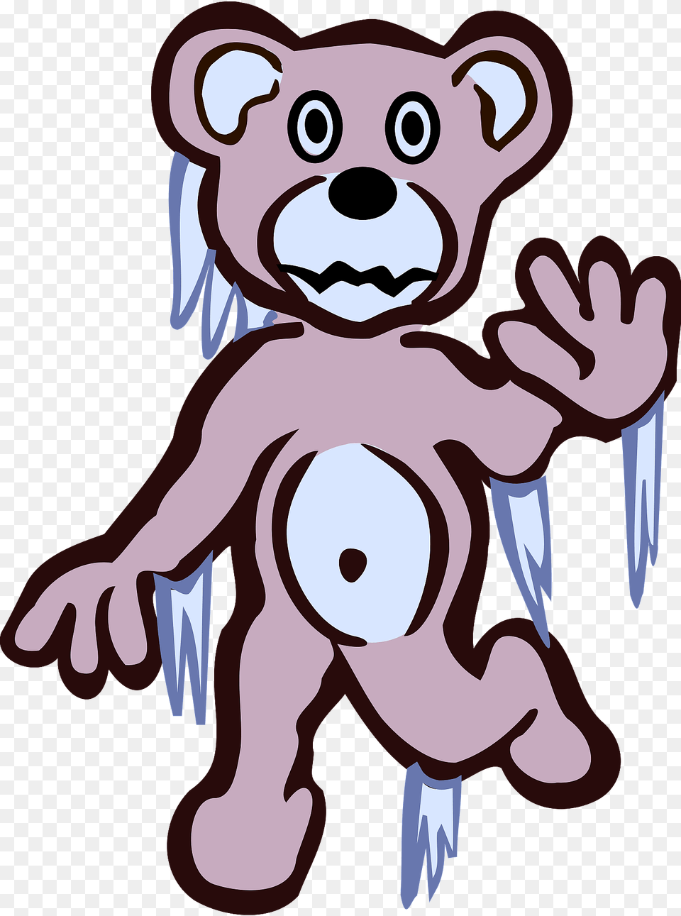 Frozen Bear Clipart, Baby, Person, Animal, Wildlife Png Image