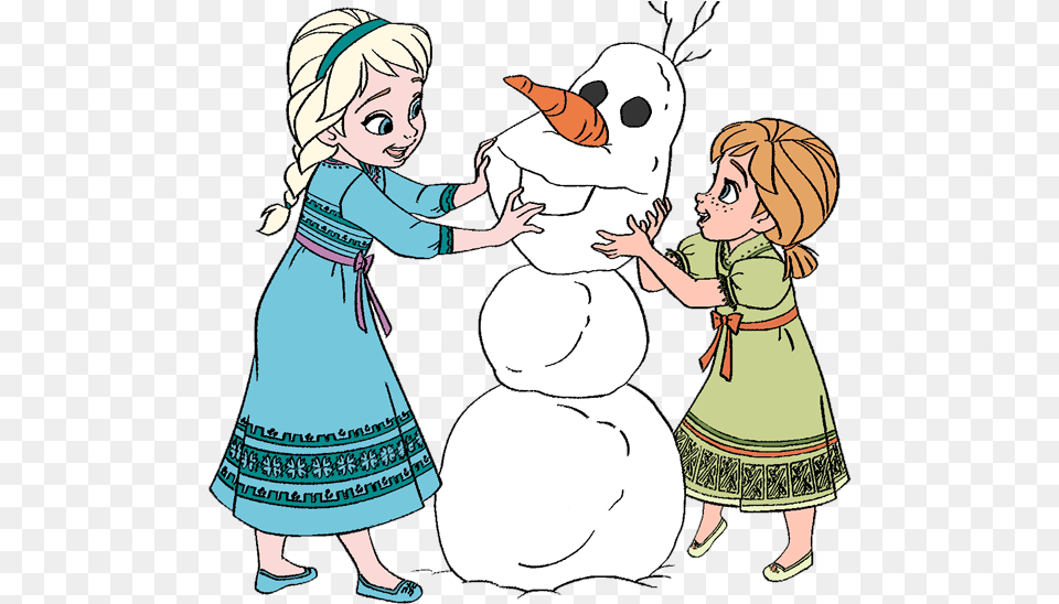 Frozen Cliparts Young Elsa Anna And Olaf, Outdoors, Nature, Person, Baby Png Image
