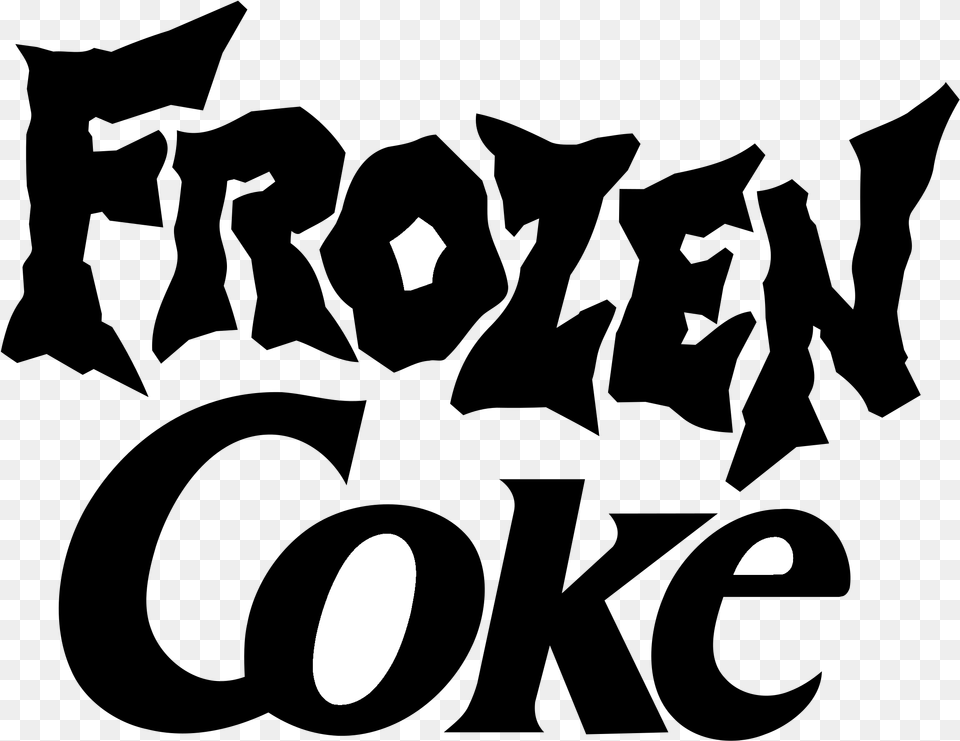 Frozen Coke Logo Black And White Frozen Coke, Lighting, Machine, Spoke Free Transparent Png