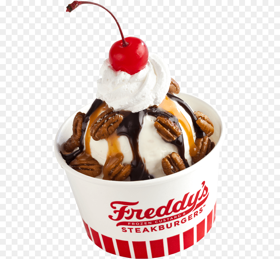 Frozen Custard Originated On New York39s Coney Island Freddy39s Frozen Custard Amp Steakburgers, Cream, Dessert, Food, Ice Cream Free Png