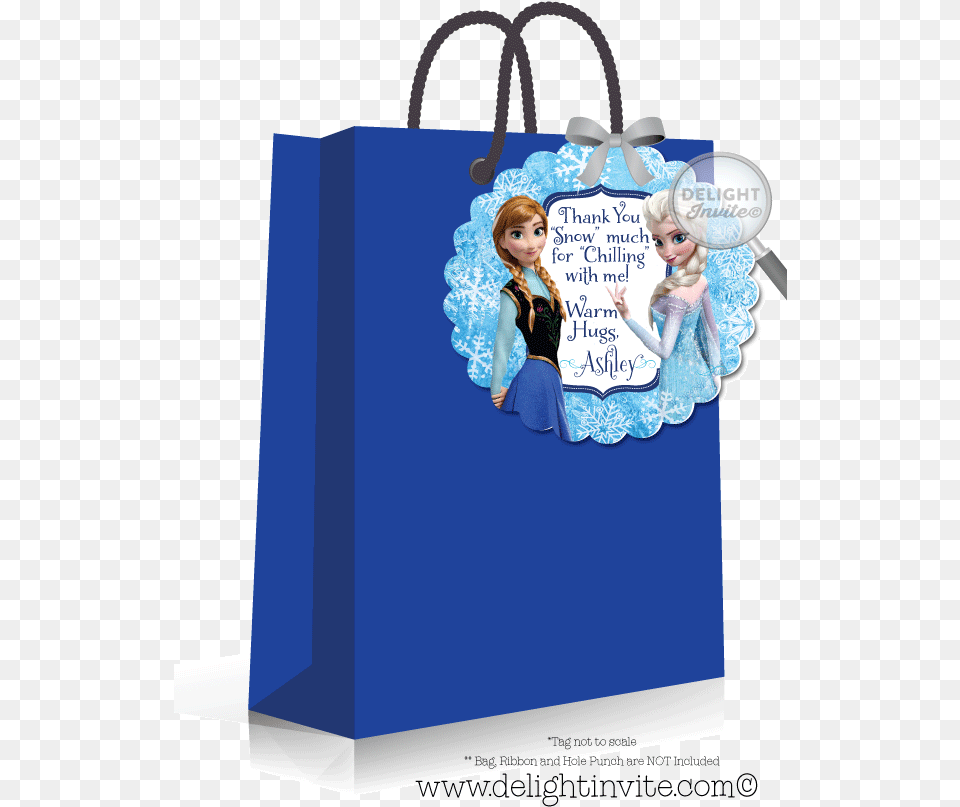 Frozen Elsa And Anna Favor Tag, Bag, Tote Bag, Person, Girl Free Png Download