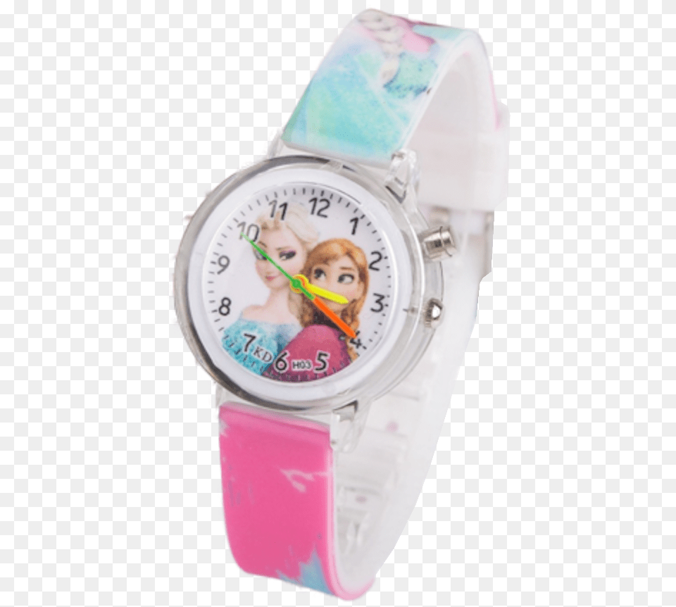 Frozen Elsa And Anna Style Flashing Lights Rose Pink Frozen, Wristwatch, Arm, Body Part, Person Png
