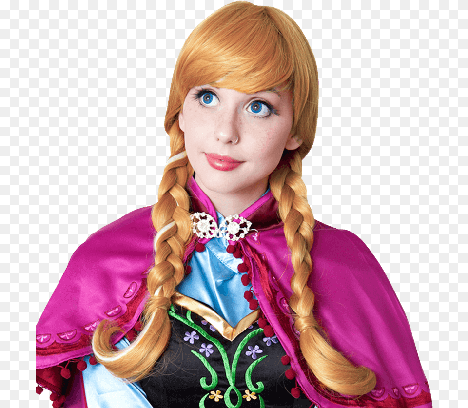 Frozen Inspired Anna Cosplay Wig Disney Princess Anna Makeup, Adult, Female, Person, Woman Png Image