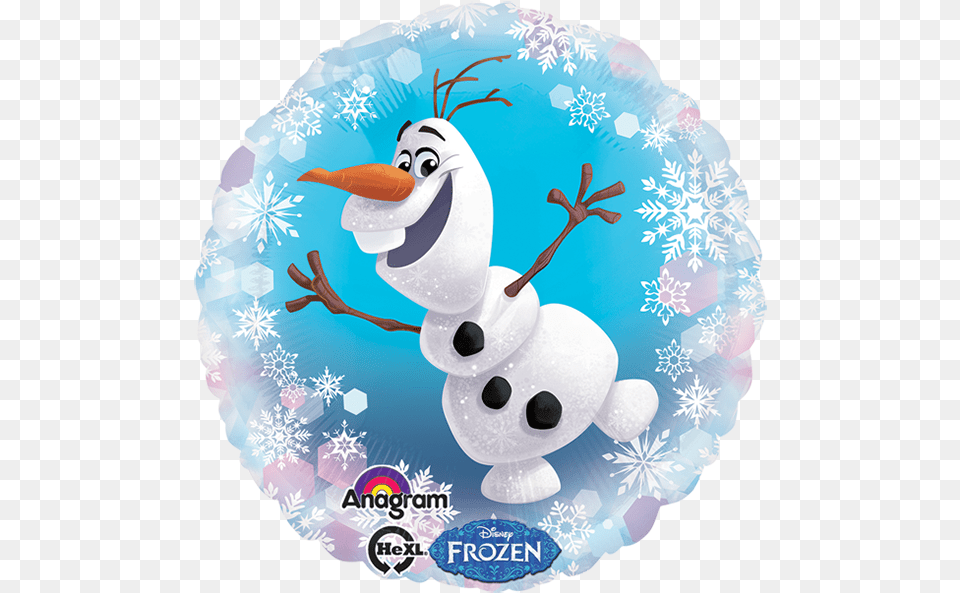 Frozen Olaf Standard Foil Round Balloon 18quot Disney Frozen Olaf Balloon Mylar Balloons Foil, Nature, Outdoors, Winter, Snow Free Png Download