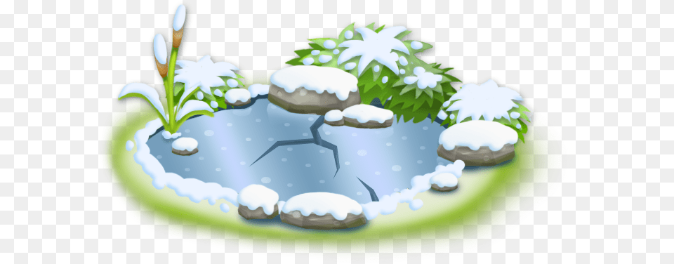 Frozen Pond Clip Art Frozen Pond, Birthday Cake, Cake, Cream, Dessert Free Png