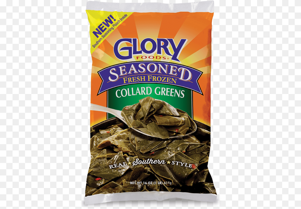 Frozen Seasoned Collard Greens Glory Foods Seasoned Mustard Greens 27oz Can, Food, Produce Free Png