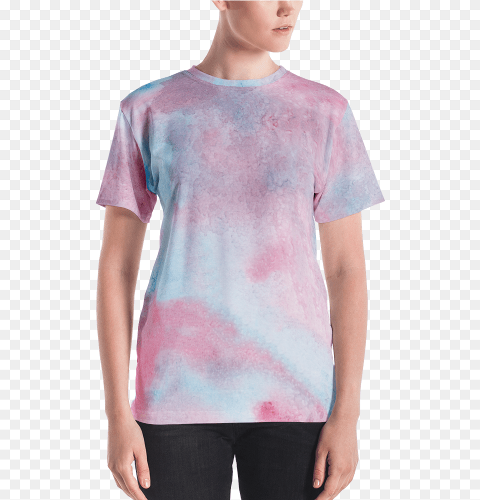 Frozen Sunrise Watercolor Women39s T Shirt T Shirt Zazuze, Clothing, T-shirt, Boy, Person Png Image