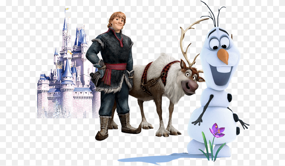 Frozen Sven And Kristoff, Outdoors, Nature, Winter, Person Png Image