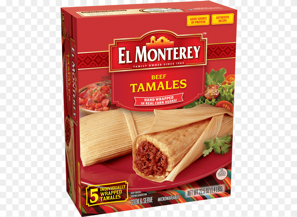 Frozen Tamales El Monterey Beef Tamales, Food Free Png