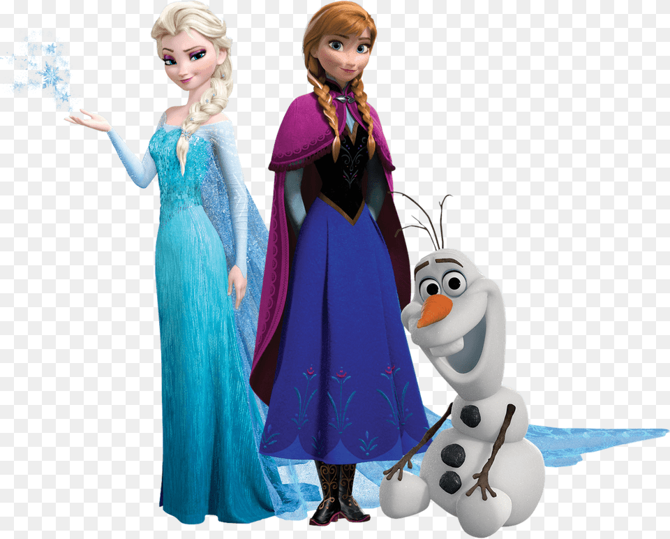 Frozen Trio, Doll, Toy, Clothing, Dress Free Png Download