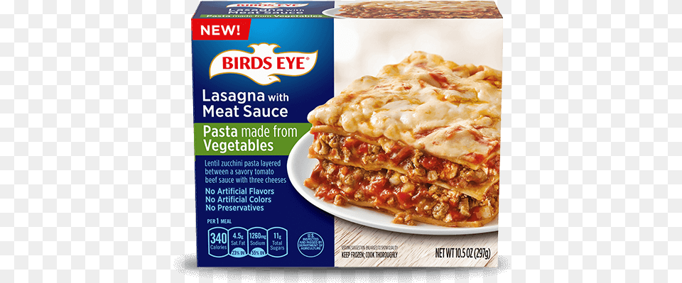 Frozen Veggie Pasta Lasagna Single Birds Eye Lasagna With Meat Sauce, Food, Pizza, Advertisement Png
