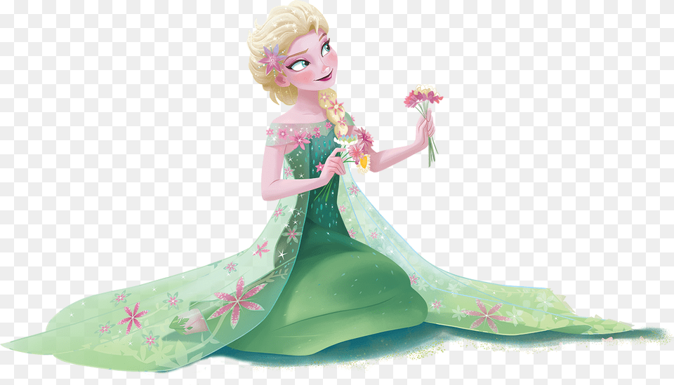Frozen Wallpaper Probably Containing A Bouquet Called Frozen Fever Elsa, Clothing, Dress, Gown, Fashion Free Png