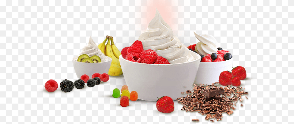 Frozen Yogurt Frozen Yogurt, Banana, Produce, Plant, Ice Cream Free Png