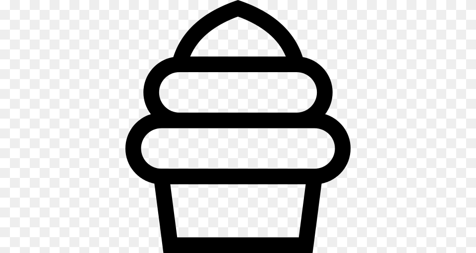 Frozen Yogurt Icon, Gray Free Transparent Png