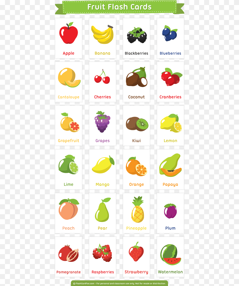 Fruit Amp Vegetable Flash Cards Busy Little Bugs Fruit Cards, Food, Plant, Produce, Banana Png