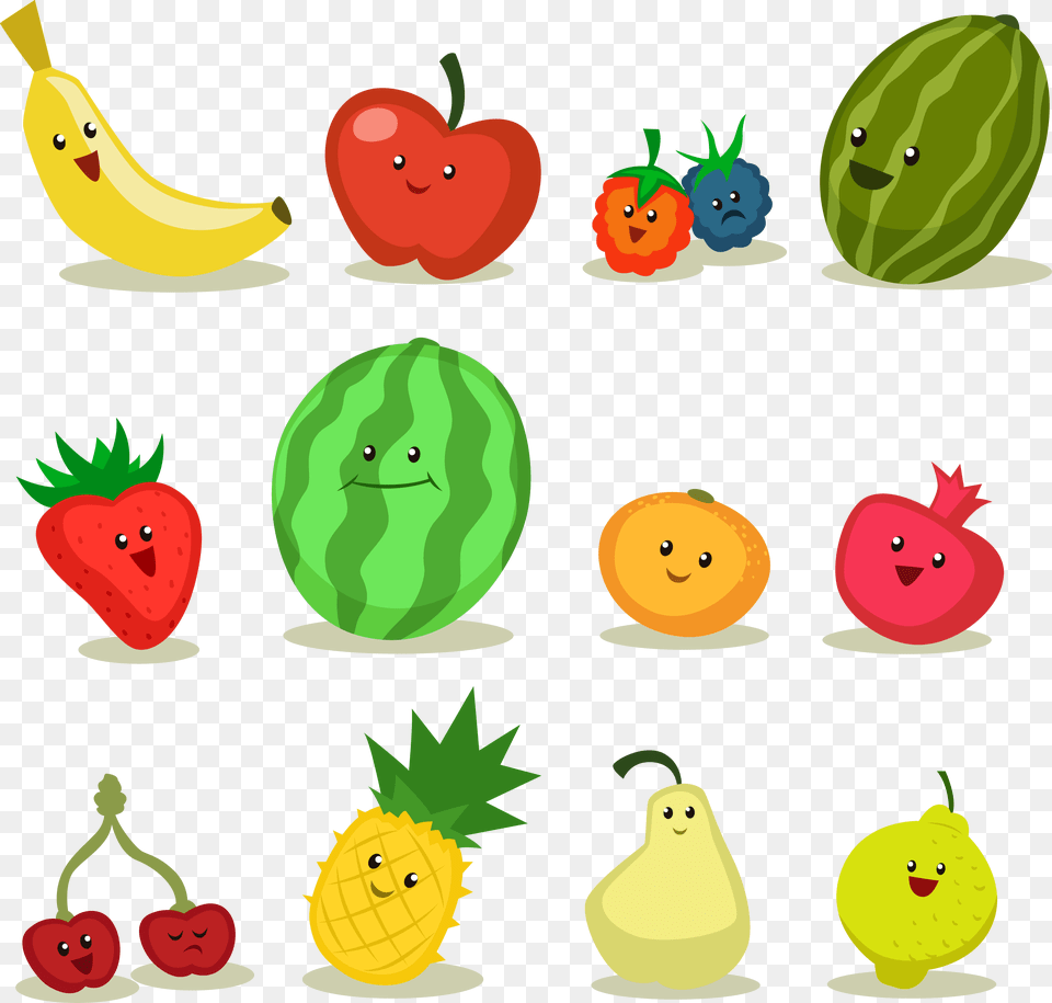 Fruit Apple Cartoon Fruits Cartoon No Background, Food, Plant, Produce, Pear Png