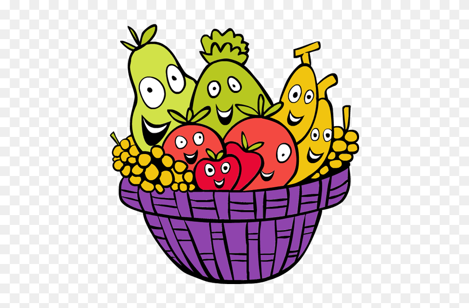 Fruit Basket Clipart, Banana, Food, Plant, Produce Free Png Download