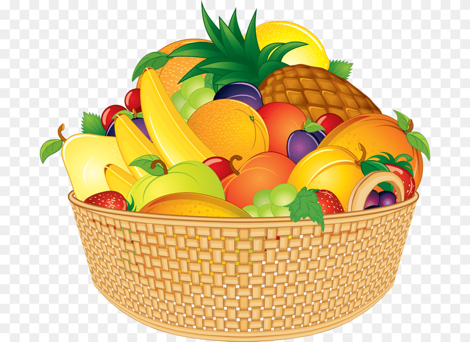 Fruit Basket Fruits And Vegetables Pictures Food Clipart Fruits Basket Clip Art, Plant, Produce, Citrus Fruit, Lemon Free Png