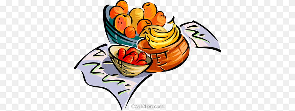 Fruit Basket Royalty Vector Clip Art Illustration, Food, Meal, Lunch, Plant Free Png