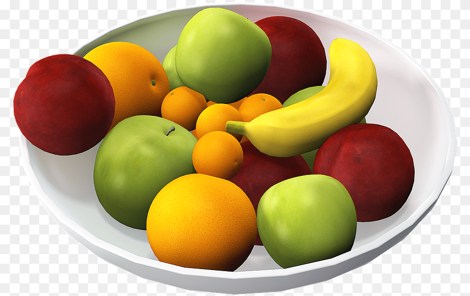 Fruit Bowl Bowl Of Fruit, Food, Produce, Banana, Plant Free Png Download