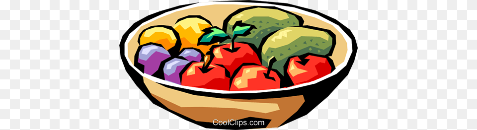 Fruit Bowl Royalty Free Vector Clip Art Illustration Fruits And Vegetables Clip Art, Food, Produce Png Image