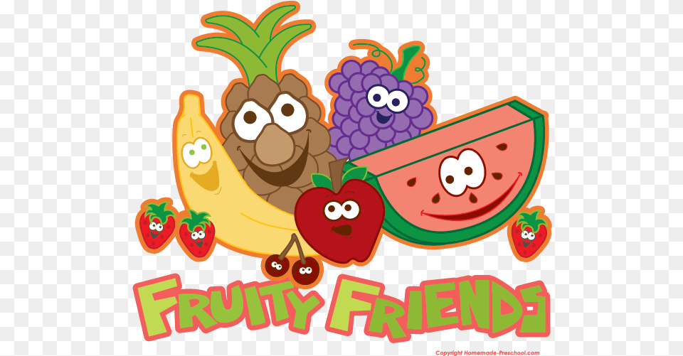 Fruit Clip Art Fruity Friends, Produce, Plant, Food, Banana Png Image