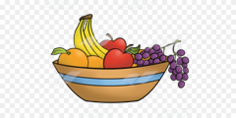 Fruit Clipart Bowl, Banana, Produce, Food, Plant Png