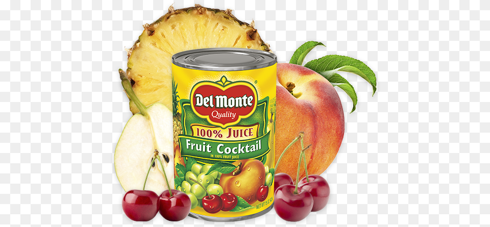 Fruit Cocktail 100 Juice Canned Fruit, Food, Plant, Produce, Can Free Png