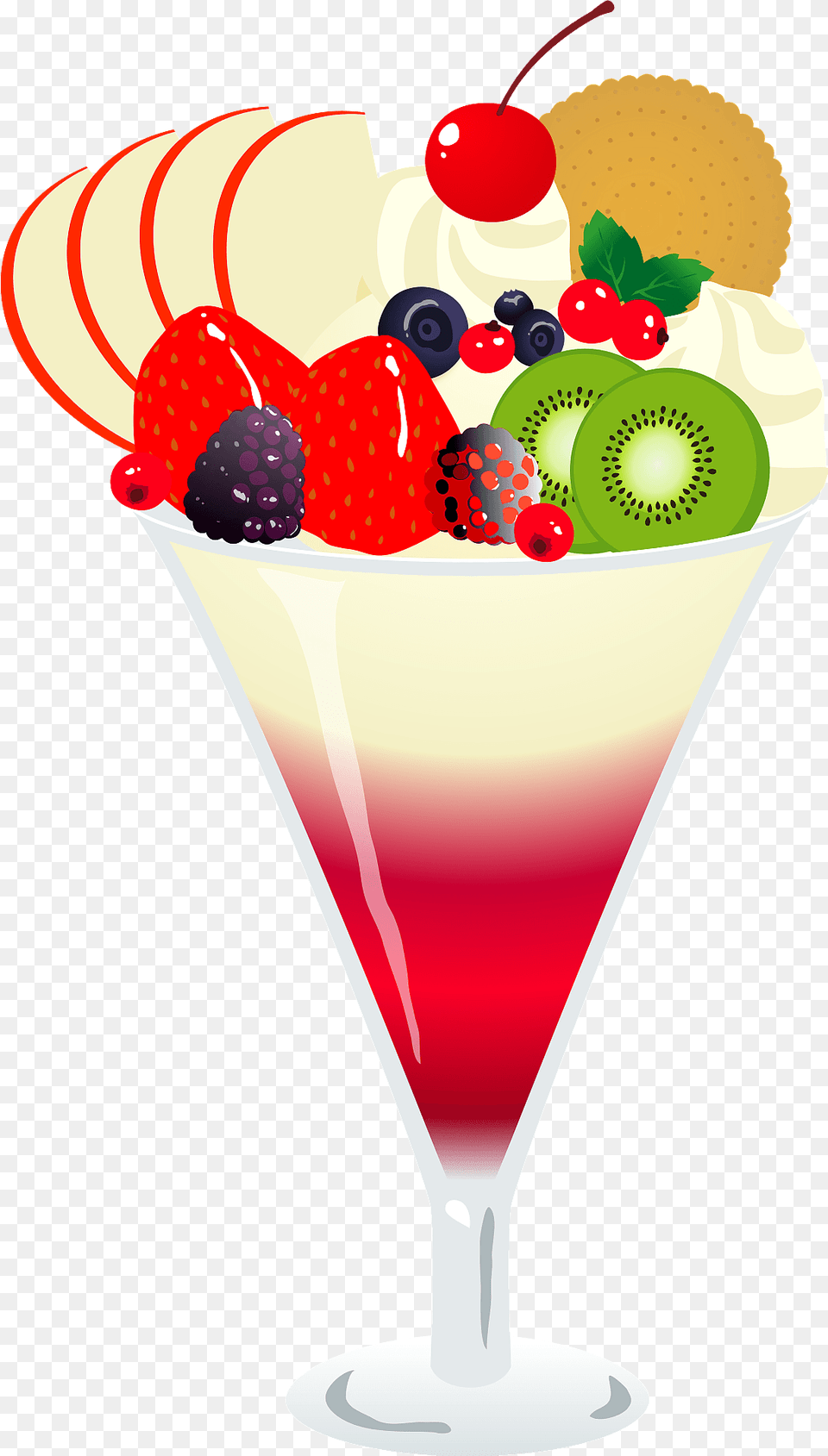 Fruit Parfait Desert Clipart, Food, Ice Cream, Dessert, Cream Free Transparent Png