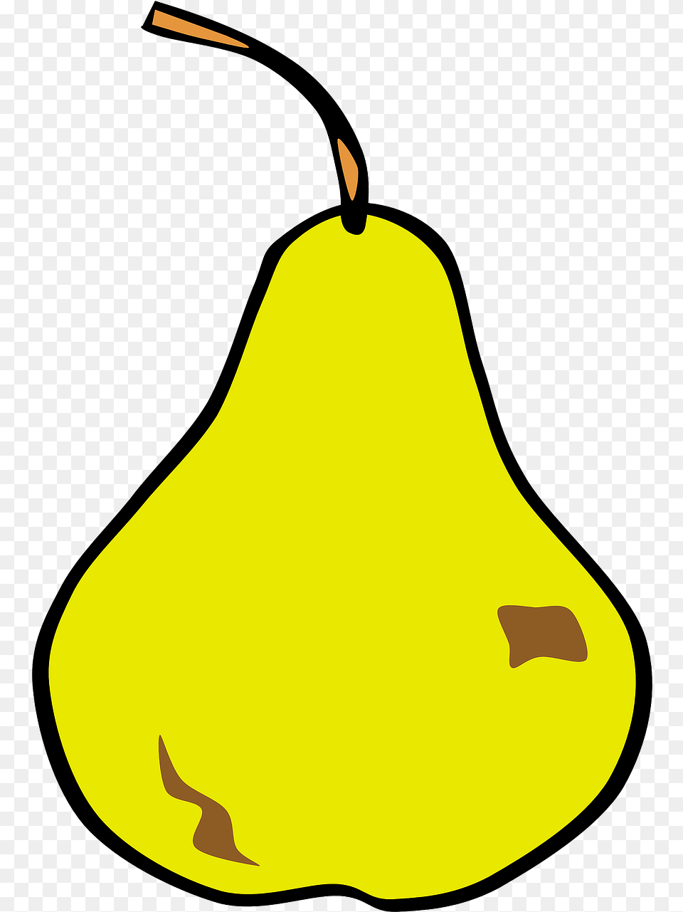 Fruit Pears Yellow Black And White Clip Art Fruits, Food, Plant, Produce, Pear Png Image