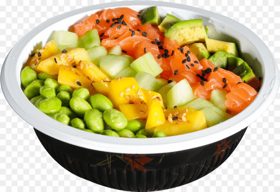 Fruit Salad Poke Bowl, Food, Lunch, Meal, Plate Free Transparent Png