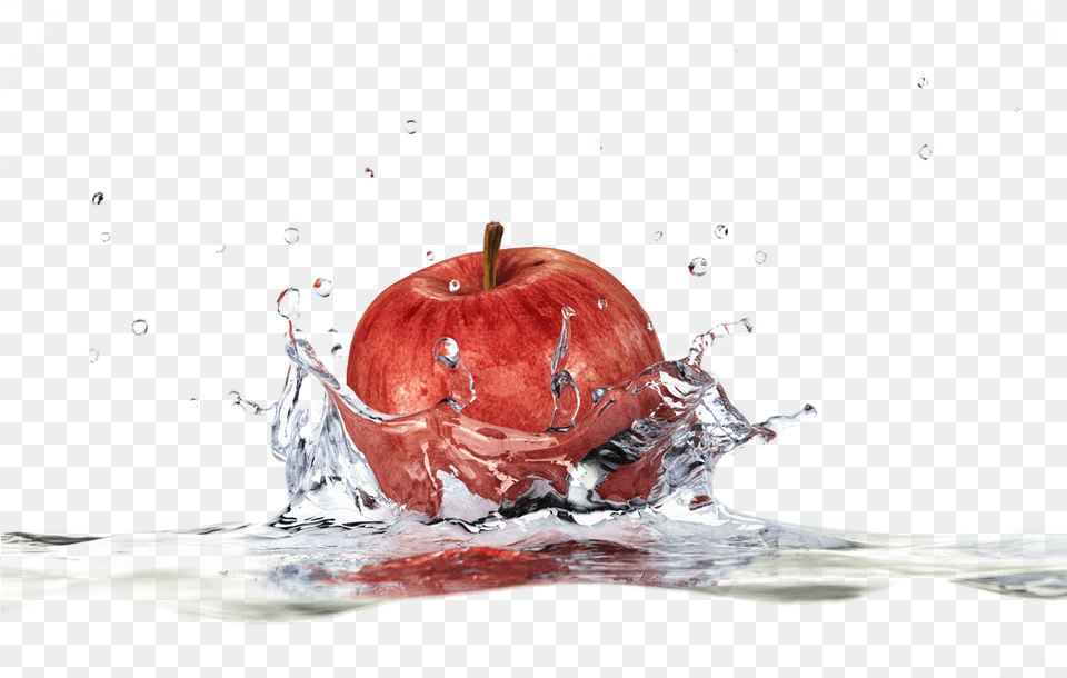 Fruit Splash Fruit In Water Splash, Apple, Produce, Food, Plant Free Png
