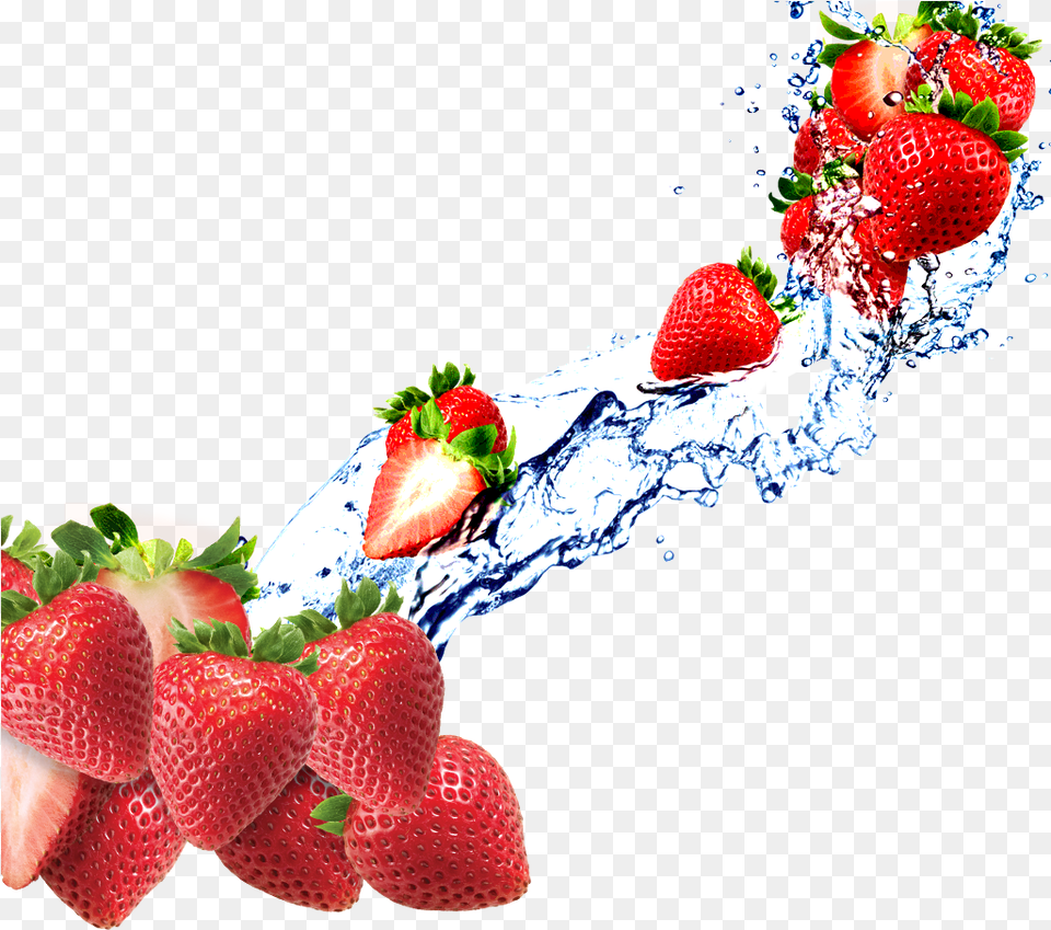 Fruit Splash Picture Water Splash Fruits, Berry, Food, Plant, Produce Free Png Download