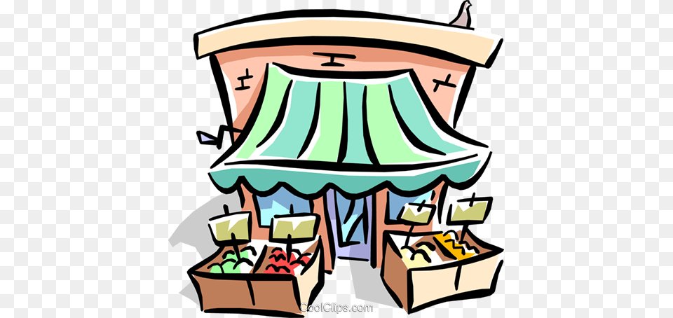 Fruit Stand Royalty Vector Clip Art Illustration, Shop, Outdoors Free Png Download