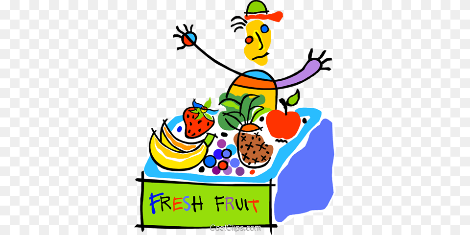 Fruit Stand Royalty Vector Clip Art Illustration, People, Person, Birthday Cake, Cake Png Image