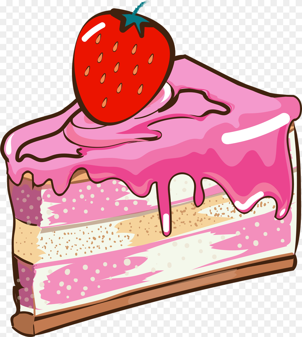 Fruit Strawberry Cake Gourmet And Vector Image, Birthday Cake, Cream, Dessert, Food Free Png