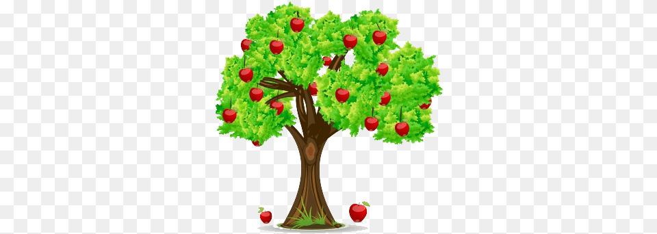 Fruit Tree Clipart Apple Tree With Transparent Background, Birthday Cake, Plant, Food, Dessert Free Png