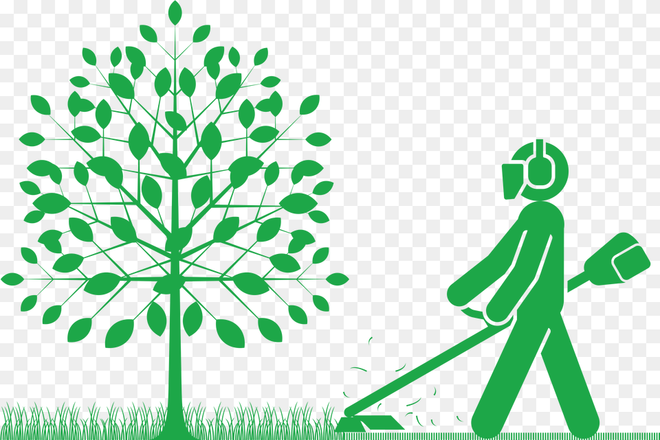 Fruit Tree Pictogram Tree Planting Planting A Tree Pictogram, Grass, Green, Plant, Lawn Free Png Download