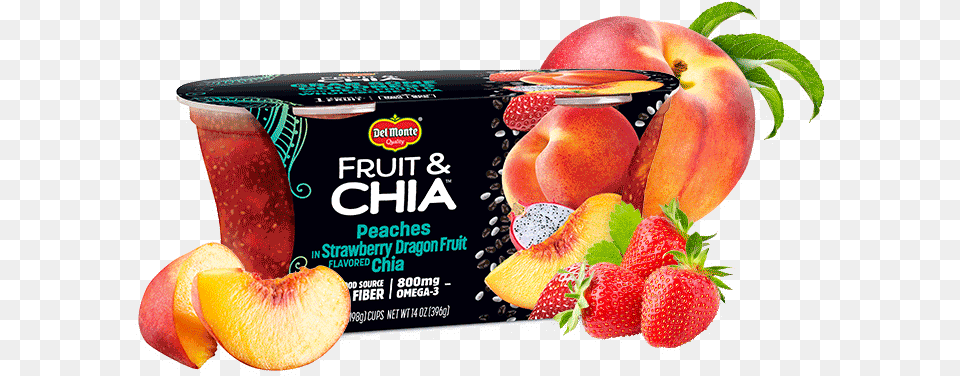 Fruit U0026 Chia Peaches In Strawberry Dragon Flavored Frutti Di Bosco, Food, Plant, Produce, Peach Free Png Download