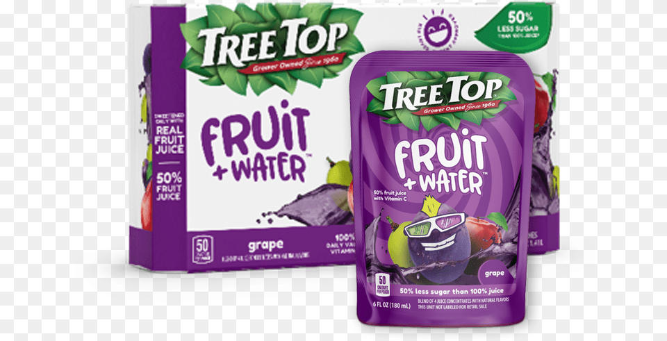 Fruit Water Pouches Grape Tree Top Tree Top Apple Juice, Herbal, Herbs, Plant, Food Png Image